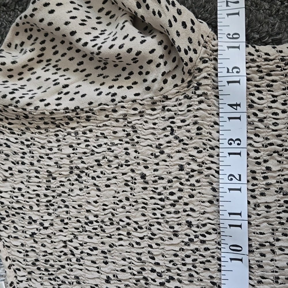 Urban Romantics Beige with black dotted Print top - Picture 5 of 7